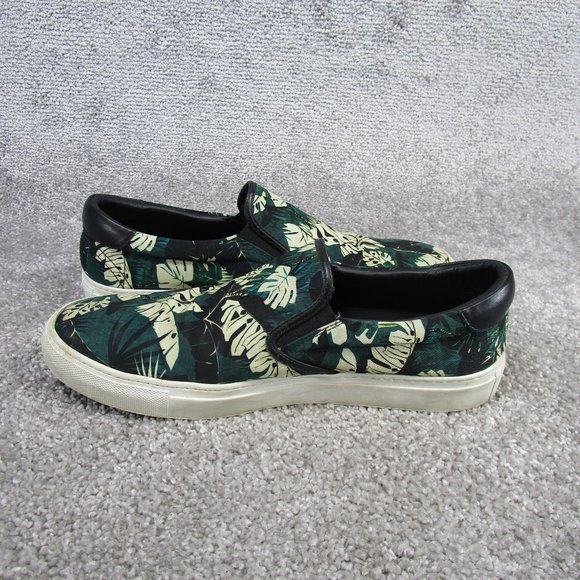 Moncler Sneakers Mens Size 43 Eu 10 Us Slip On Green Floral Italy - Picture 6 of 12